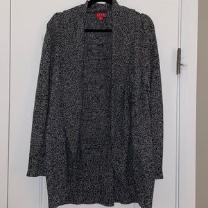 Elle Black & Grey Knit Cardigan Size Small